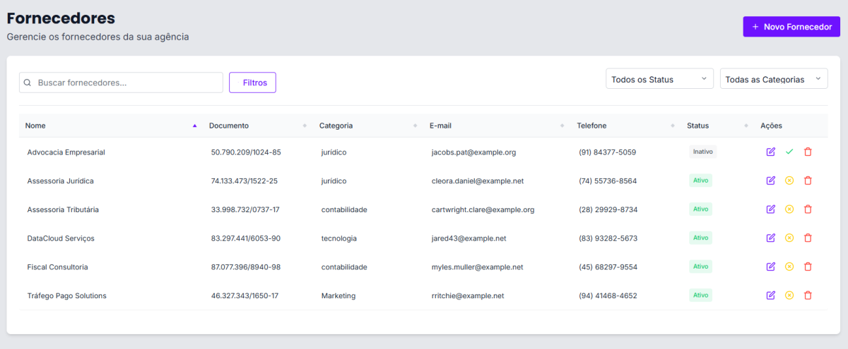 Fornecedores WiseData Agency - Software para agências de marketing